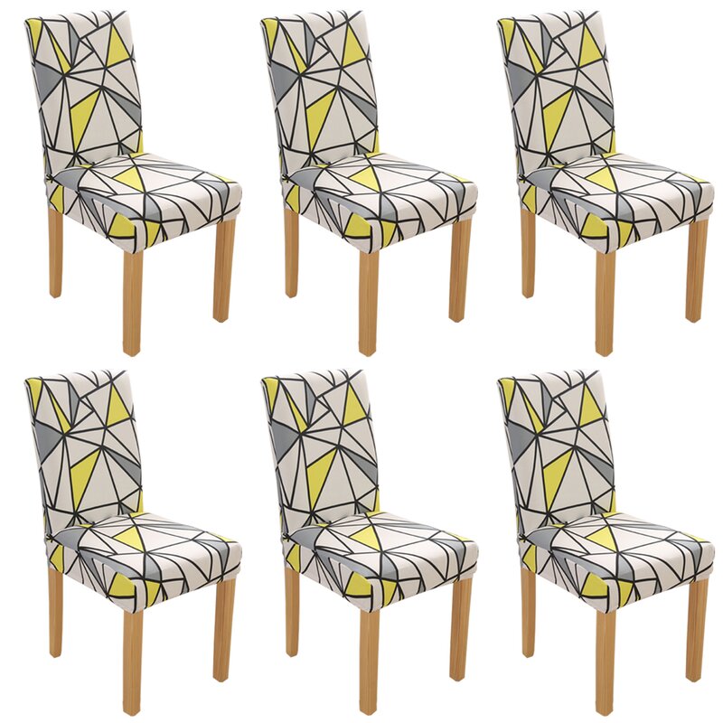 Yellow Dining Room Seat Covers : Stretch Dining Room Chair Cover Modern